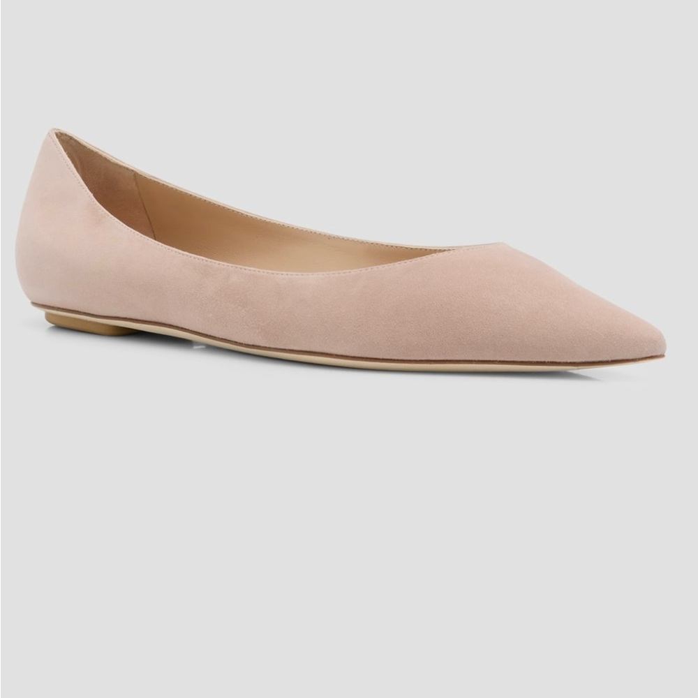 NWT never worn Manolo Blahnik fawn tan Flats Sleek Minimalist Design Size 9